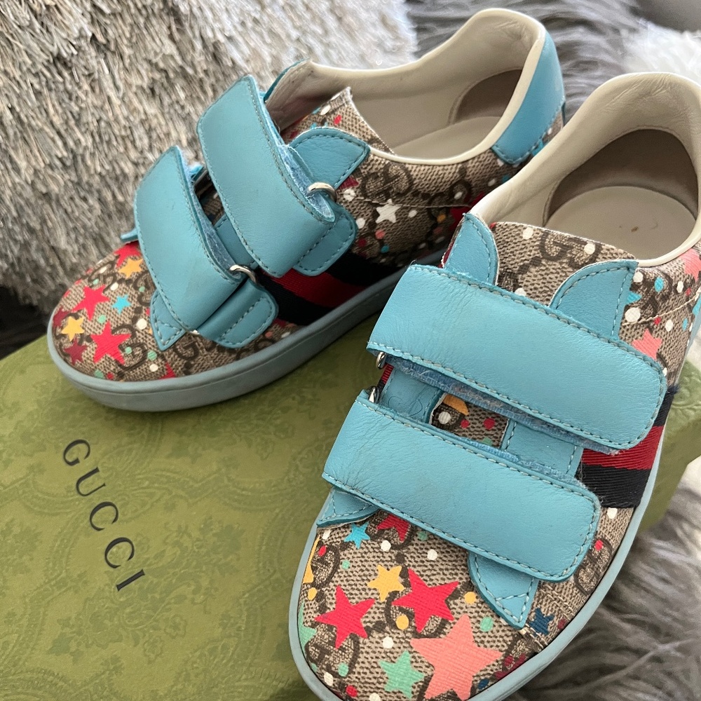 Gucci toddler shoes and Fanny pack to match